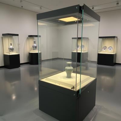 Frameless Museum Glass Cabinets Easy Installation Museum Standard Display Cases