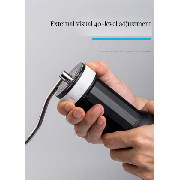 Adjustable Settings Ceramic Burr Coffee Mill Manual Hand Grinder with Modern Design Stainless Steel Plastic Material