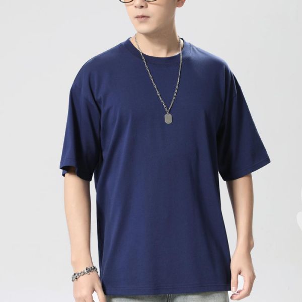 Unisex Men's High Quality Summer T-Shirt 100% Cotton 220 Grams Oversized Casual Style Solid Pattern Silk Screen Printing Short