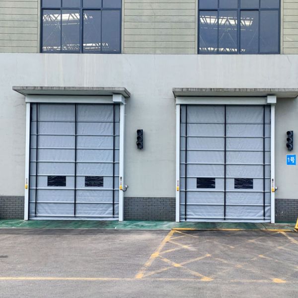Custom Size High Speed Automatic Modern Outdoor PVC Folding Screen Stacking Door For Finished Goods Warehouses