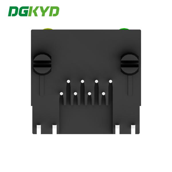 Black RJ45 Straight Through 56 Full Plastic Strip Light Without Filter Mesh Socket DGKYD561188JB1A1DY1