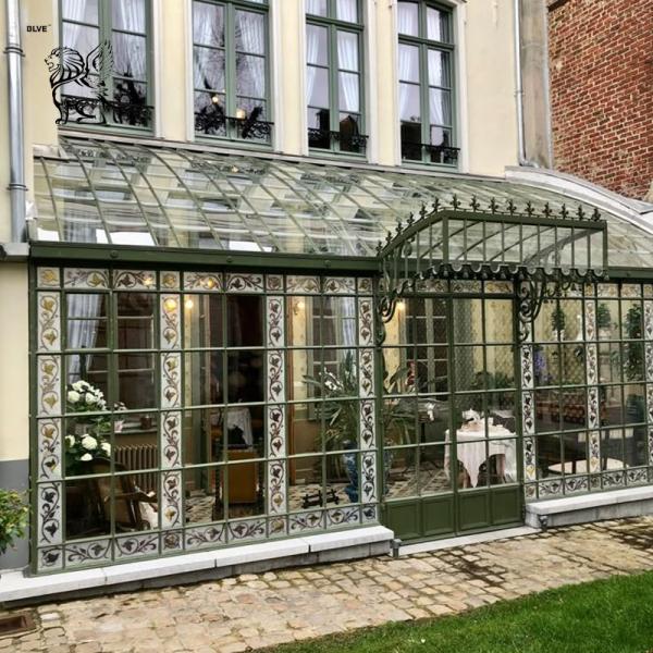 Movable Sunroom Wrought Iron Cast Iron Gazebo Metal Green House Safely Reinforced Large Outdoor Wedding