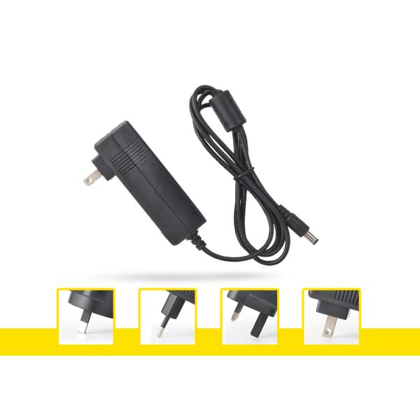 2 Pin Plug Wall Power Adapter 88% Efficiency 1200mm Dc Connector Length