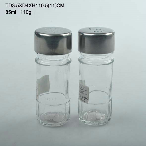 Stylish and Transparent Glass Storage Jar with Colored Plastic Cover 100% Food Safe