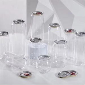 100 Recyclable Clear Pet Beverage Bottles Energy Drinks Plastic Cans