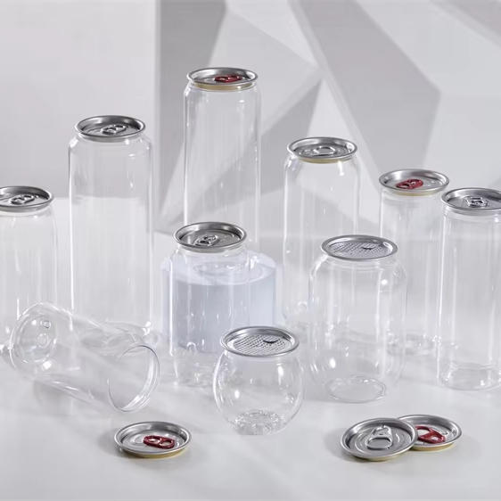 100 Recyclable Clear Pet Beverage Bottles Energy Drinks Plastic Cans
