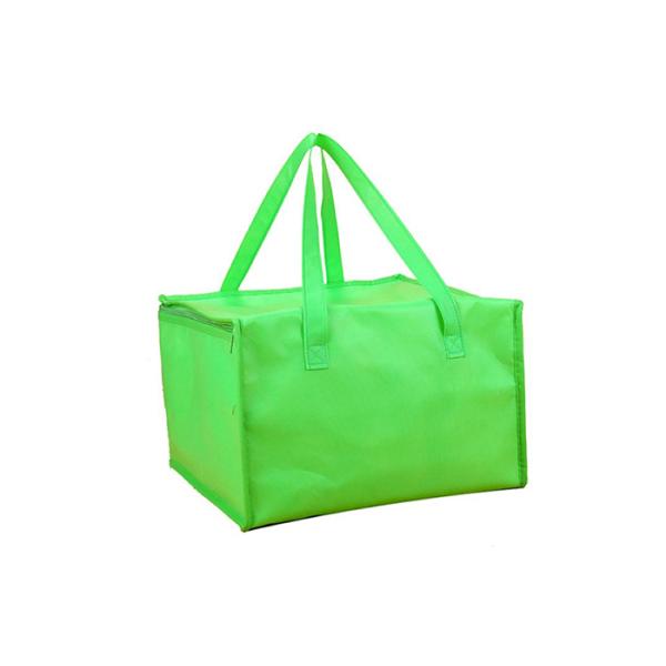 Milk Green Cooler Tote Bag Thermal Insulated Dry Aluminum Food Delivery