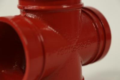 Ductile Iron 4 Way Pipe Fitting Grooved Fittings 1.6mpa