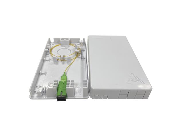 FTTH Fiber Optic Termination Box ABS White 4fibers For Flat Drop Cable Indoor
