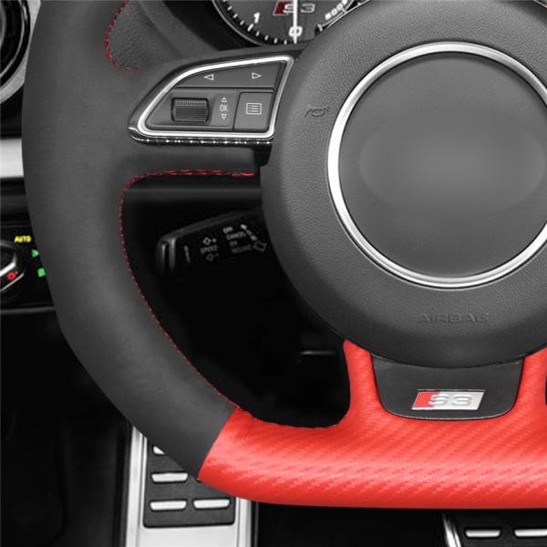 Custom Thread Color MEWANT Steering Wheel Cover For Audi A5 A7 RS5 RS7 S3 S4 S5 S6 S7 SQ5
