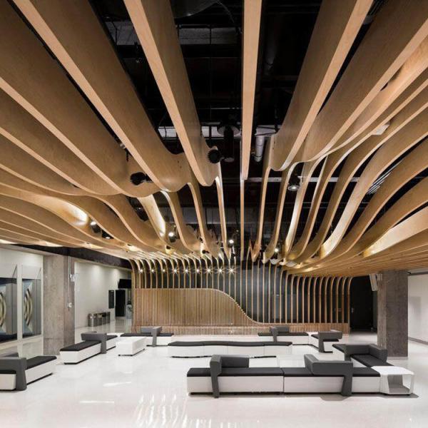 Wave Aluminum Interior Ceiling Design 1.5mm Baffle Ceiling Design