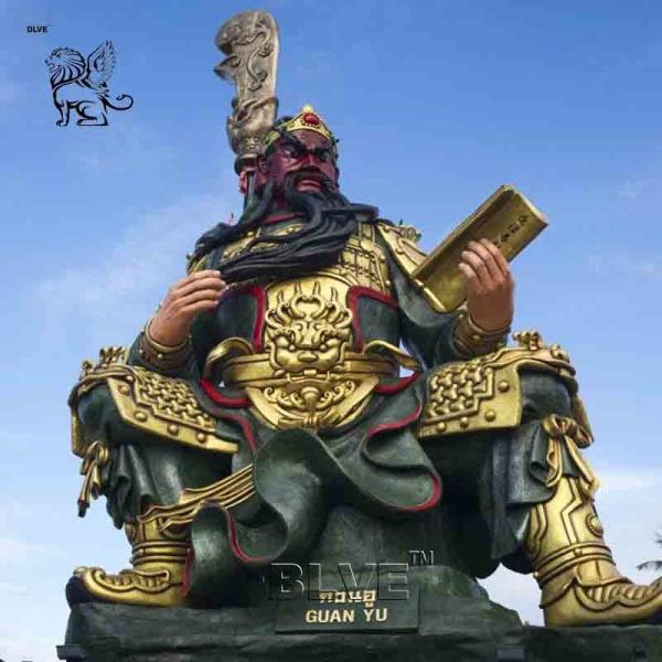 Bronze Guan Gong Sculpture Copper Metal Kwan Kung Statue Outdoor Large Custom Size
