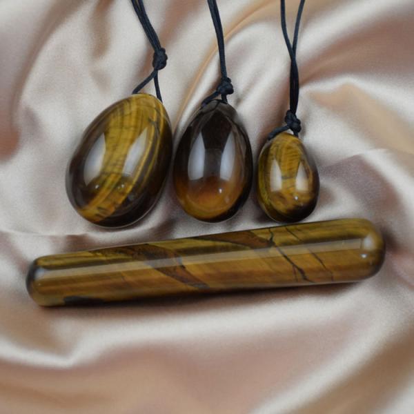 Natural Quartz Crystal Nephrite Jade Yoni Egg Set for Women Class I Vaginal Massage 4Pcs