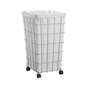 Panier rayé par acier lourd de panier de blanchisserie de fil de mesure avec des