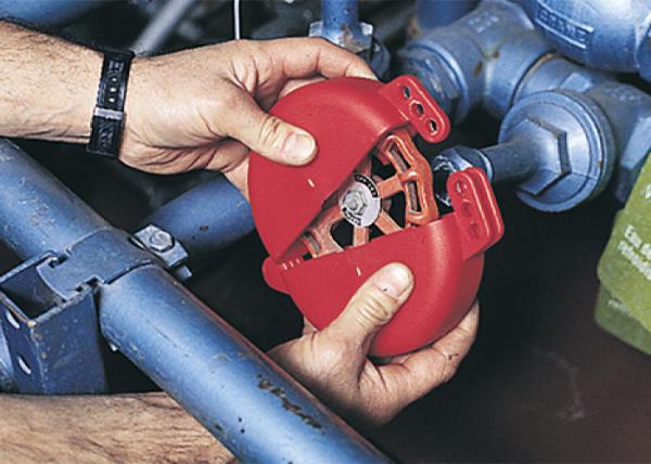 Red Color Gate Valve Lockout for 25mm-330 mm Valve, Standard Gate Valve Lockout ABS Material