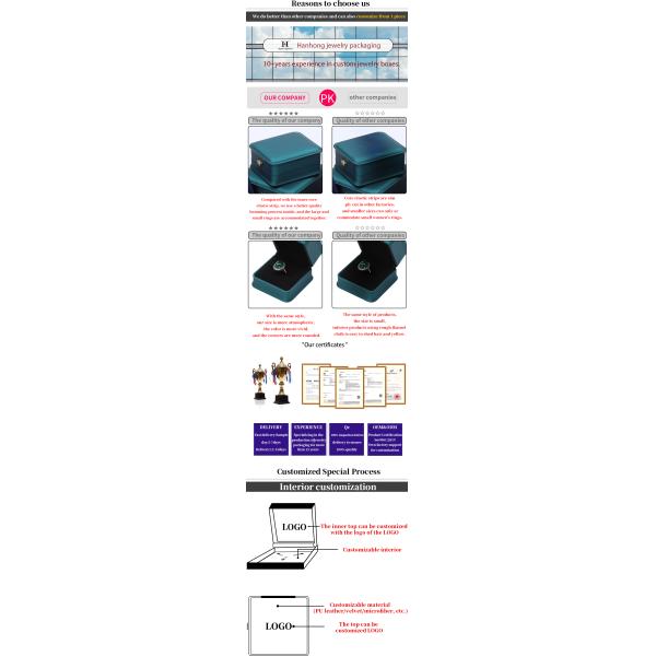 Boîte à bijoux à lumière LED Golden Crown Pour le collier Bracelet Bague Boucles d'oreilles Emballage