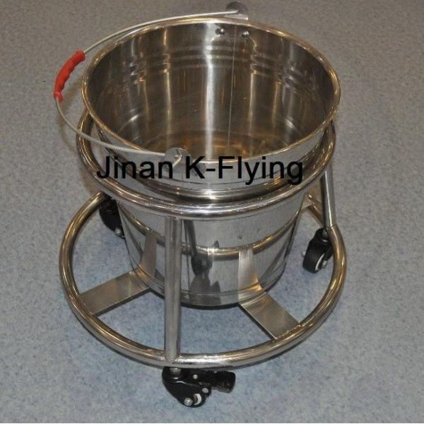 Hospital Equipment SUS Removable Medical Kick Bucket On Wheels