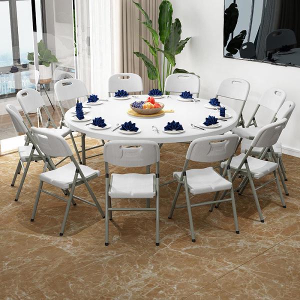 Folding 8 Seater Plastic Table For Dining Customize Square Lightweight Long White Portable Outdoor Theme Party