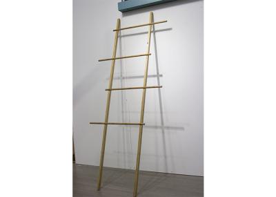 BSCI 154cm High Standing Full Bamboo Towel Rack With 4 Bars