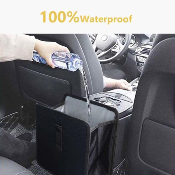 OEM Portable Waterproof Car Back Seat Organizer Waste Paper Garbage Bin Folding Car Rubbish Bin Dustbin