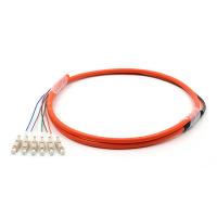 LC UPC 6 cœurs PVC Bundle Fan Out Cable à fibre optique Multimode OM1 Veste orange