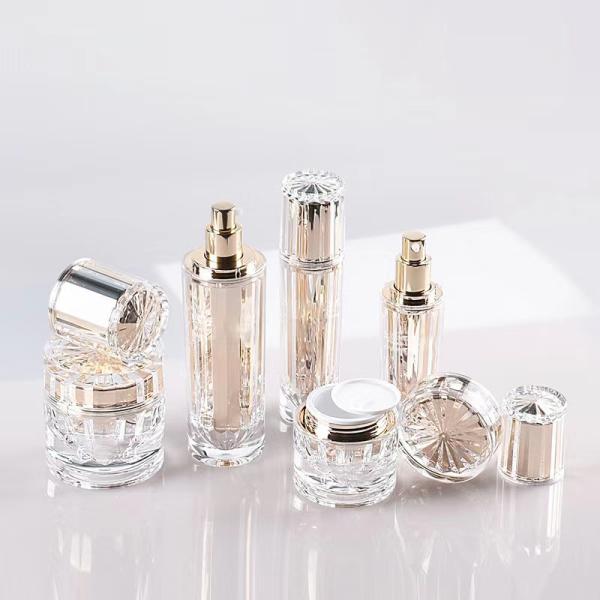 Customized Acrylic Bottle Jar Set for Cosmetic Packaging 30ML 50ML 100ML 30G 50G Perfect