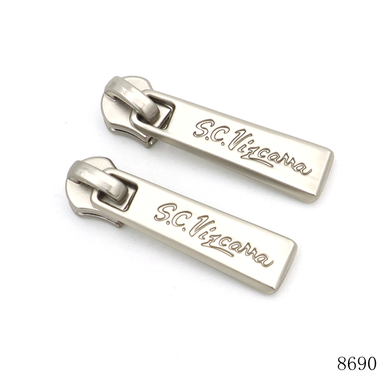 Custom Metal Zipper Pull Silver Gold Pink Gunmetal Zipper Pull For Jacket