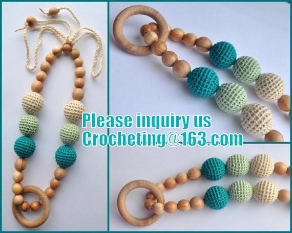 Nursing necklace with teething toy, Teething necklace