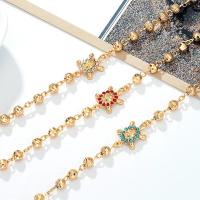 L'or a plaqué le laser multicolore marqueté de Zircon a perlé le bracelet de charme de tortue pour des enfants