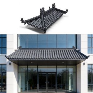  Traditional Chinese Style PVC Resin Plastic Antique Roof Tile Industrial Corrugated Roof Panel for Hotel Applications
