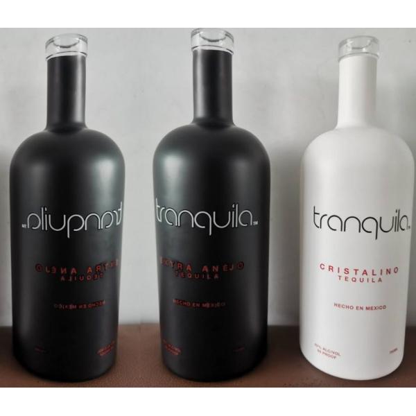 Decal Logo 700ml Square Glass Bottle for Glass Square Whiskey Bottle