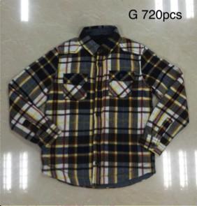 Protective Yarn Dyed Boys Cotton T Shirts Light Padding Long Sleeve