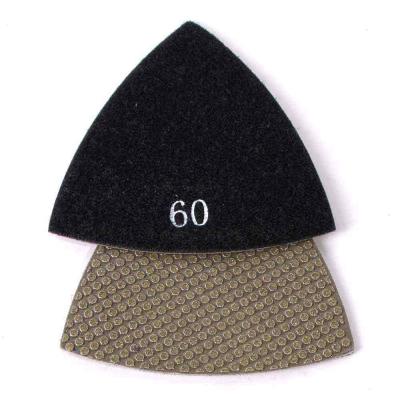 Electroplated Synthetic Diamond Polishing Pads Triangle Shape Colorful Nickle Bond