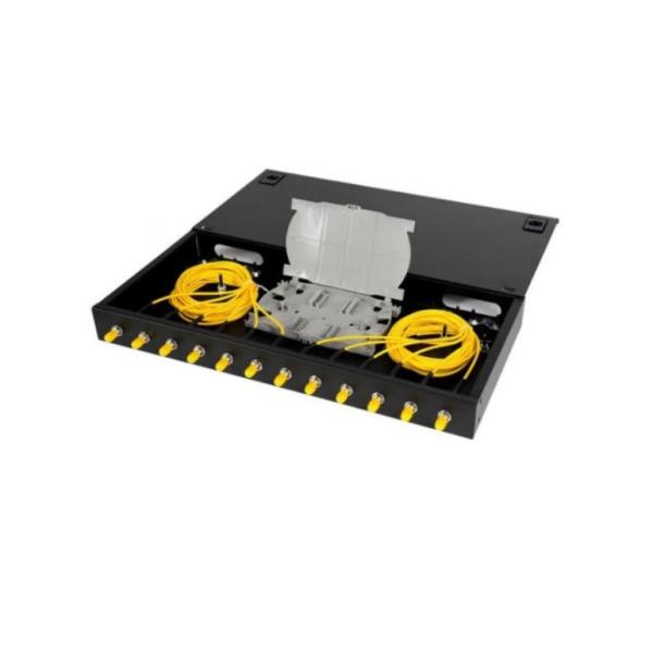 Fixed Fiber Optic Rack Mount Enclosure 12 Core Patch Panel 1U St Upc Adapter​