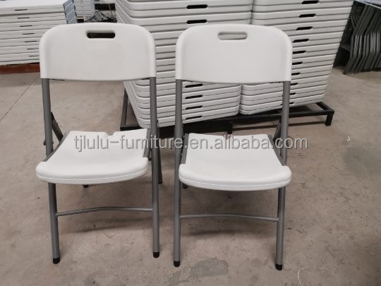 Embalaje de correos Y Jardín de cocina al aire libre Mesas y sillas plegables de plástico blanco para la deshierba