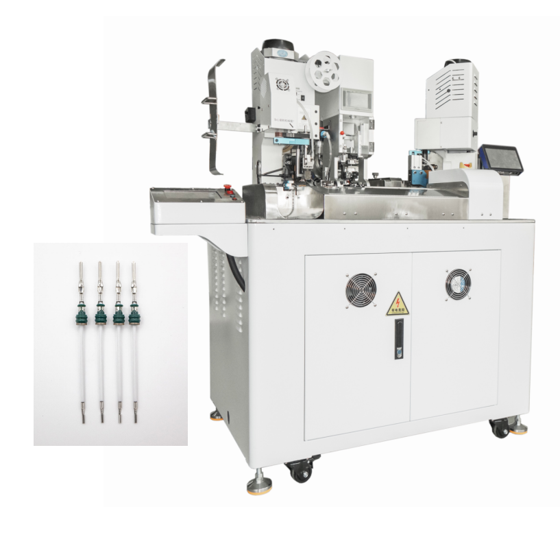 HR-601-1W Fully Automatic Single-End Crimping & Waterproof Plug Insertion Machine -One Side Crimp