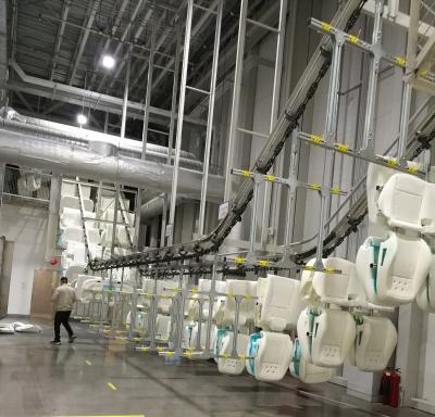 Linha de revestimento eletrostática do pó da colagem de Seat do automóvel