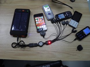 12000mAh 3.7V Green Environmental Iphone Solar Chargers For Laptop