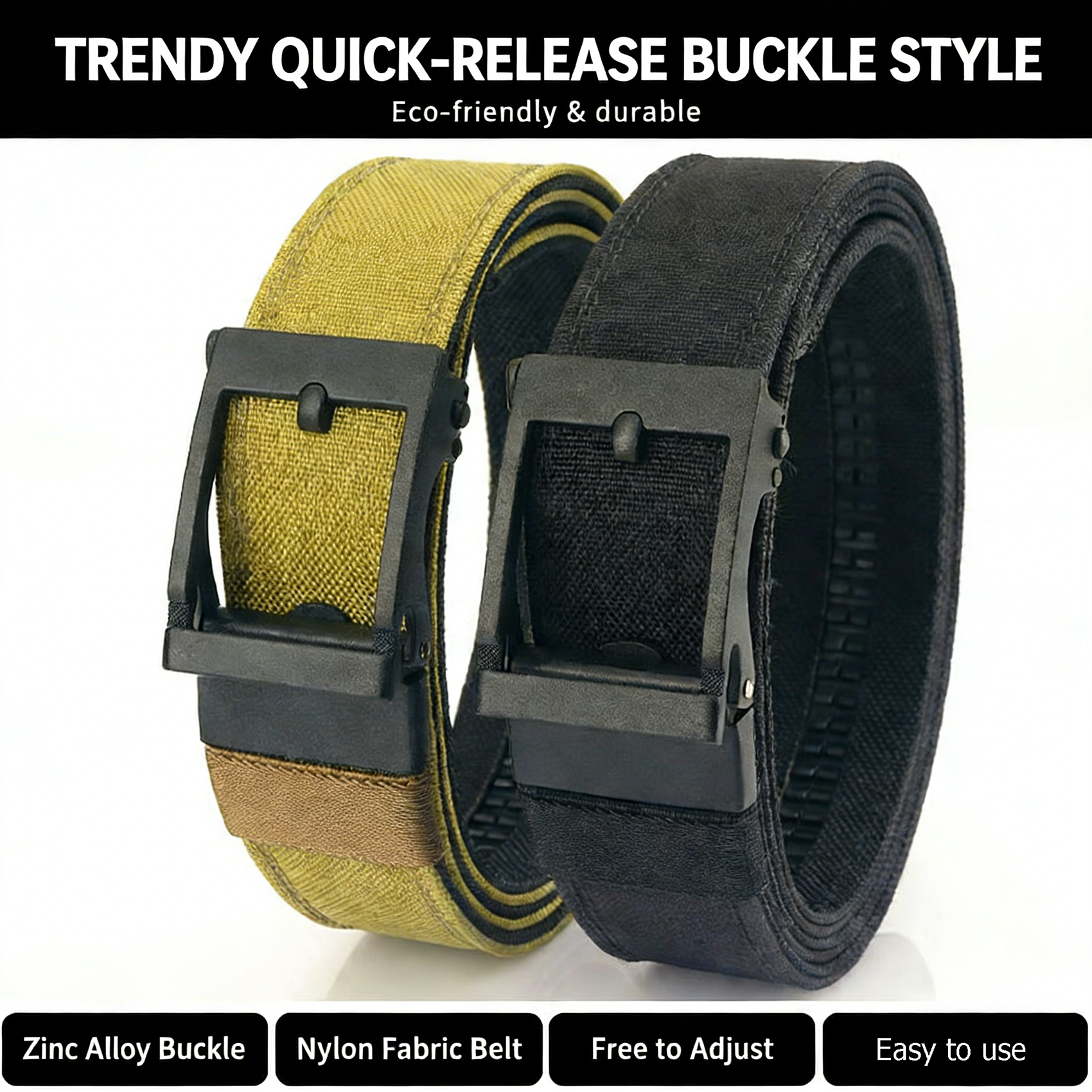 DANSKY Belt Ratchet Golf Canvas Tactical Belt for Men Adjustable Webbing with Ratcheting Buckle