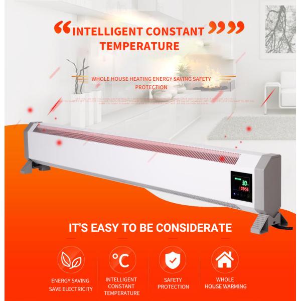 Lightweight Electric Baseboard Heater for Domestic House Freestanding and Space Saving