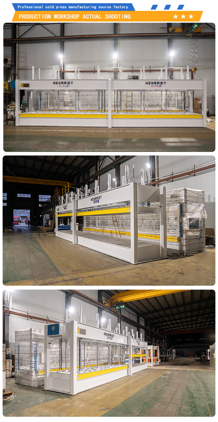 30 Tons Pressure 12 Meter Length 16 Cylinder Two-Stage Cold Press Machine for PVC Engineered Wood Doors