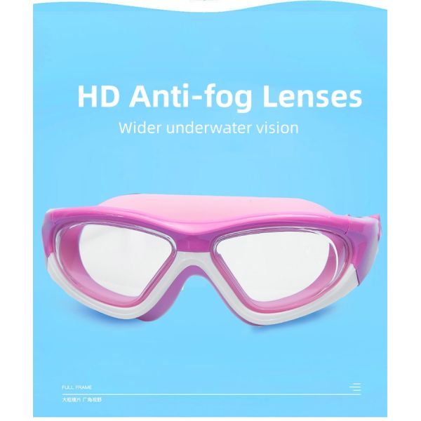 Professional Full Rim Anti Fog Swimming Goggles UV Proof For Adults And Kids