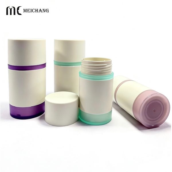 50G / 75G PP Double Shoulder Sleeve Twist-Up Deodorant Stick Container with Food-Grade Material
