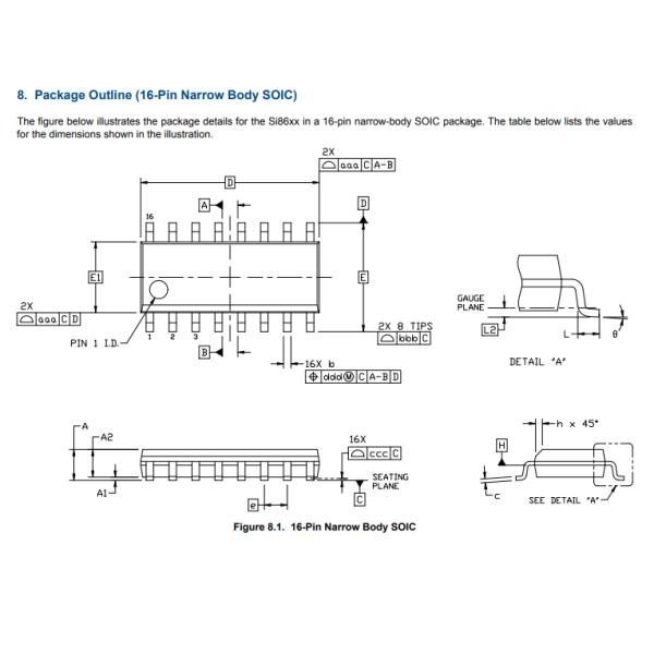 SI8652BC B IS1R Digital Isolators 3.75 KV 3 Forward 2 Reverse Isolator Electronic Components