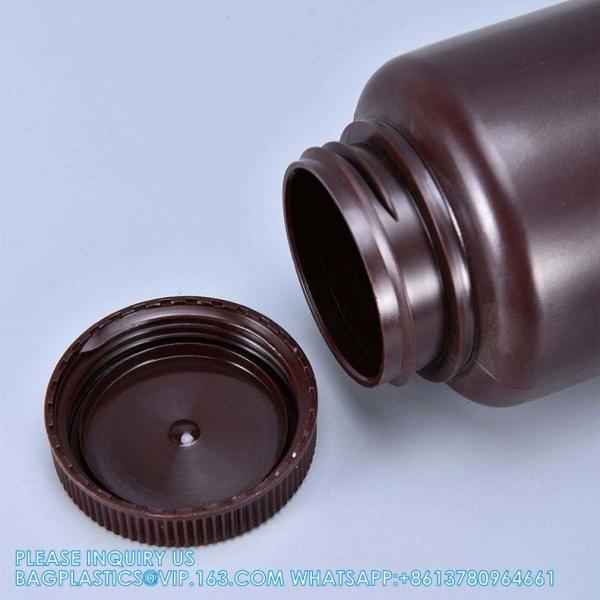 Wholesale 5ml PP Durable Small Round Brown And White Plastic Bottle Food Grade Private Label Medicine Liquid Packaging