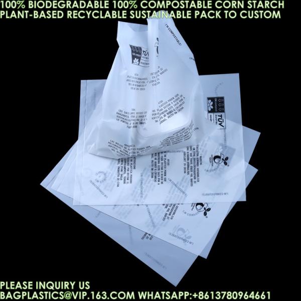 Eco-Friendly Recyclable Bag Corn Starch Compostable Beverage Bag 100% Biodegradable Vegetable Fruit Pouch Bags