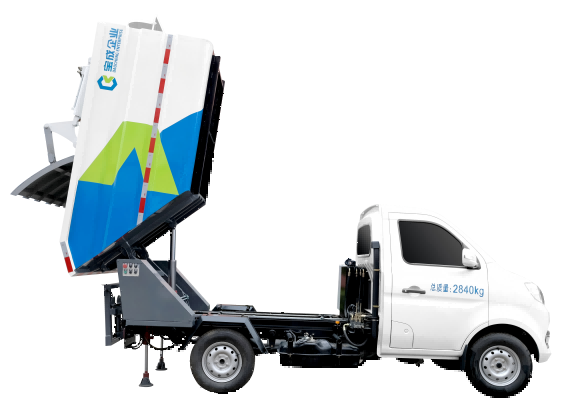 Gasoline Powered 2.84ton Waste Dump Truck For Garbage Collection And Transportation