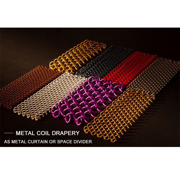 Stainless Steel Wire Material Metal Chain Curtains Woven Wire Mesh Application