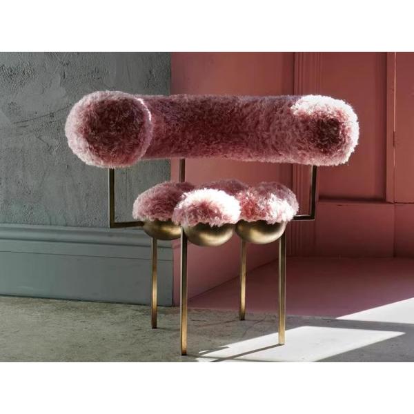 Creative Leisure Stainless Steel Dining Chair Alien Personality Single Chair
