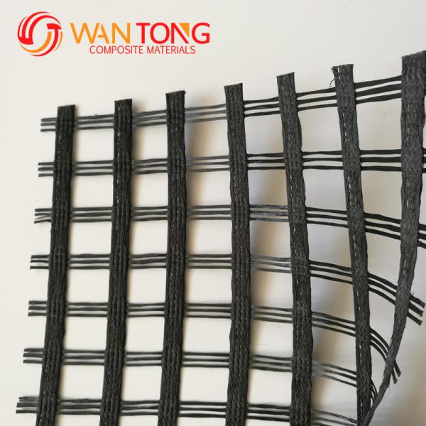 CE/ISO9001 Approved 25-200kn/m Road Construction Uniaxial Biaxial PVC Coated Polyester Geogrid Mesh